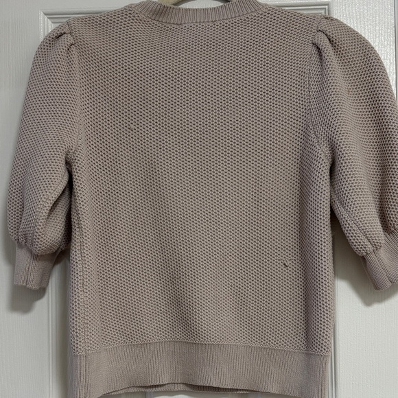 Women's Puff Sleeve Sweater - Cream - Picture 2 of 2